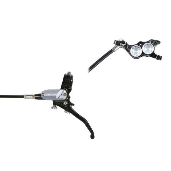 Frein arrière tandem HOPE Tech 4 E4 Durite Standard noirargent